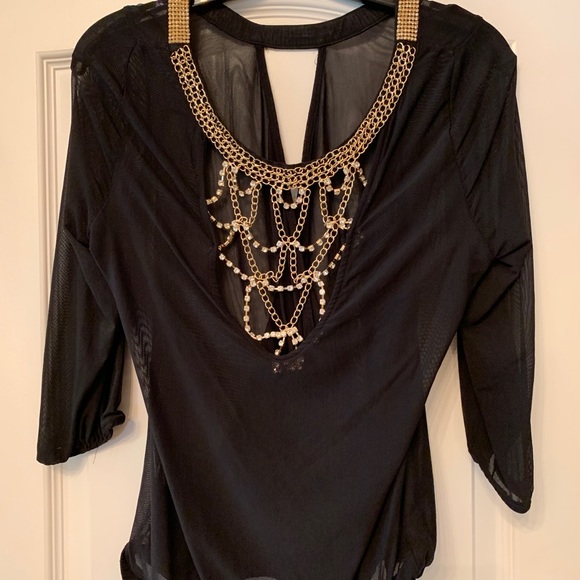 Black half sleeve top - Picture 1 of 2